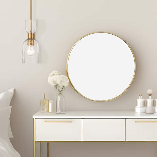 Hello Honey® Josephine Brushed Gold Mid-Century Modern Metal & Clear Ribbed Glass Ceiling Light